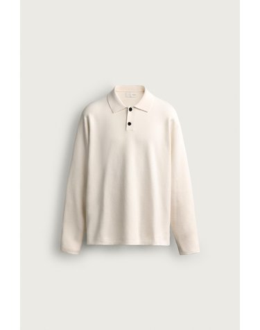 자라 소프트 니트 긴팔 폴로셔츠 5536/340/251 OYSTER-WHITE