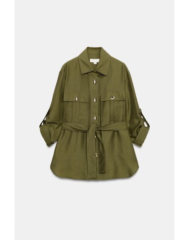 자라 벨트 롤업 사파리 자켓 7922/603/505 KHAKI