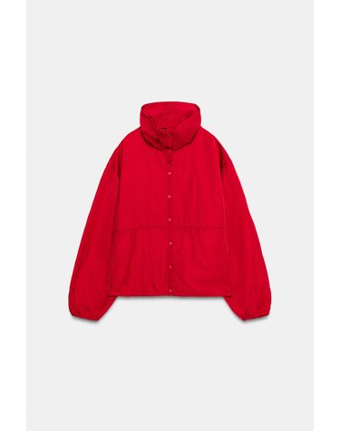 자라 테크니컬 하이넥 스냅버튼 자켓 4749/707/600 RED