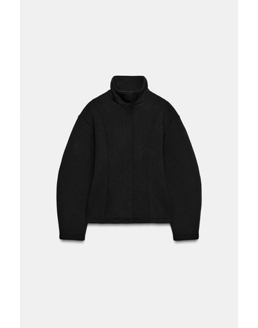 자라 하이넥 히든 버튼 포켓 자켓 5063/808/800 BLACK