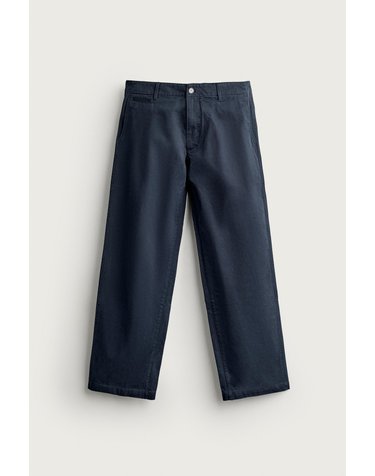 자라 스트레이트 코튼 치노 팬츠 1437/460/401 NAVY BLUE