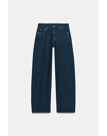 자라 커브드 스트레이트 와이드 청바지 9632/275/401 NAVY BLUE