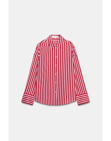 자라 스트라이프 긴팔 셔츠 3564/158/061 WHITE / RED