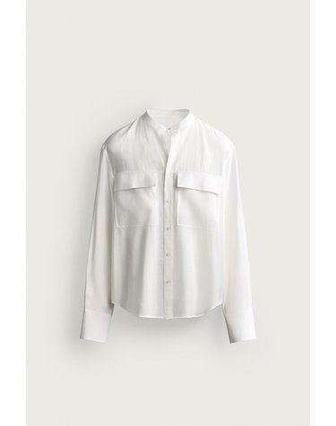 자라 릴렉스핏 플랩 포켓 긴팔 셔츠 3501/826/251 OYSTER-WHITE