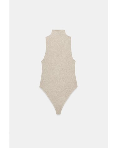 자라 소프트 민소매 하이넥 바디수트 5039/829/720 BEIGE MARL