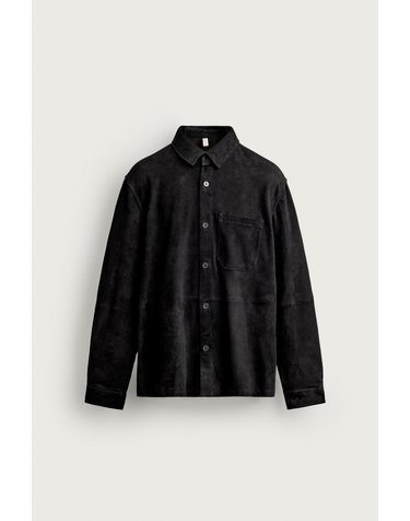 자라 스웨이드 레더 오버셔츠 5388/402/030 BLUE/BLACK