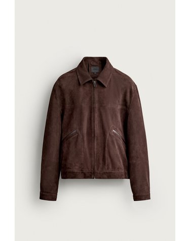 자라 릴렉스핏 스웨이드 레더 자켓 4416/306/716 DARK BROWN