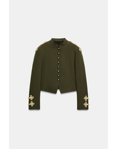 자라 알라마르 버튼 크롭 블레이저 1255/707/507 DARK KHAKI