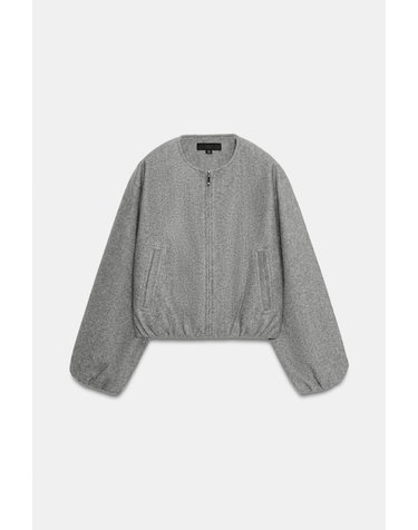 자라 소프트 크롭 집업 봄버 자켓 3046/379/802 GREY