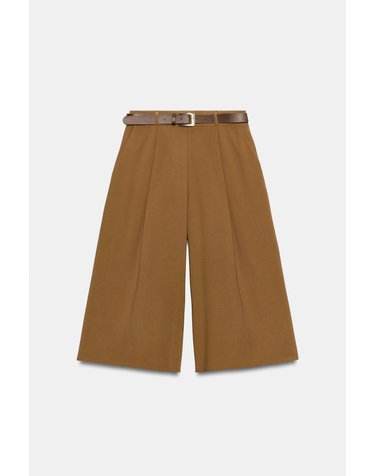 자라 플리츠 벨트 롱 버뮤다 팬츠 7747/739/700 BROWN