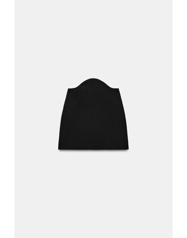 자라 코르셋 스타일 미니 스커트 1255/560/800 BLACK