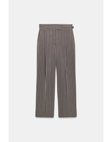 자라 스트라이프 플리츠 와이드 팬츠 1992/958/803 GREY MARL