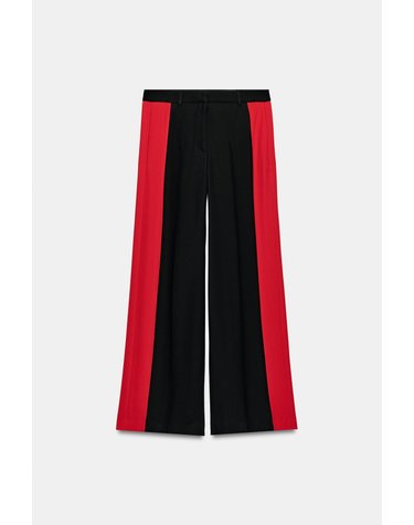 자라 사이드 테이핑 와이드 팬츠 2002/235/065 RED / BLACK