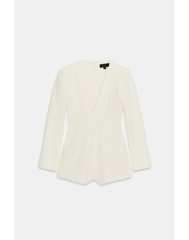 자라 숄더패드 브이넥 점프수트 4772/246/251 OYSTER-WHITE