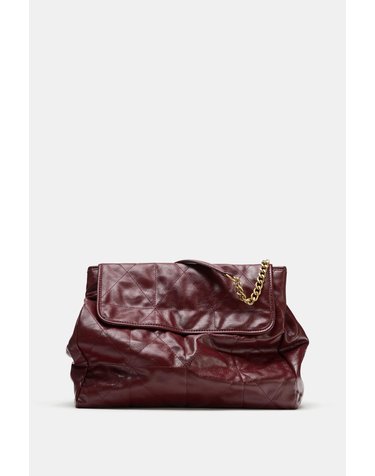 자라 플랩 체인 숄더 토트백 6213/810/624 BURGUNDY RED