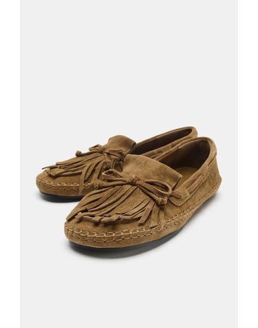자라 스웨이드 프린지 로퍼 1533/810/709 DARK TAN