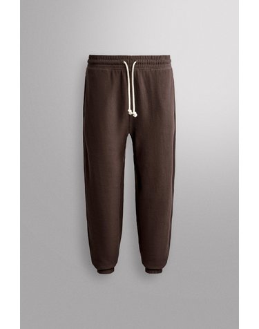 자라 코튼 테리 안감 조거 팬츠 4092/318/700 BROWN