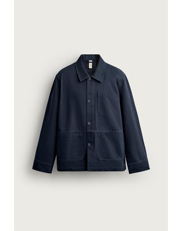 자라 레귤러핏 포켓 코튼 오버셔츠 1437/201/401 NAVY BLUE