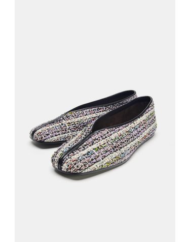 자라 체크 패브릭 발레리나 플랫 2535/810/202 MULTICOLOURED