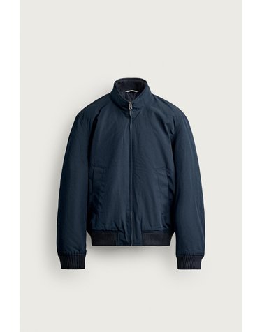자라 레귤러핏 패딩 봄버 자켓 3918/215/401 NAVY BLUE