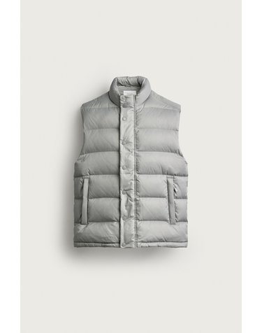 자라 레귤러핏 방수 다운 패딩 조끼 2634/383/811 LIGHT GREY