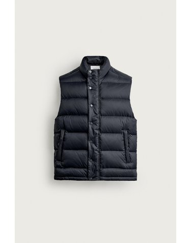 자라 레귤러핏 방수 다운 패딩 조끼 2634/383/422 DARK NAVY