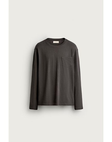 자라 레귤러핏 라운드넥 긴팔 티셔츠 1887/424/807 ANTHRACITE GREY