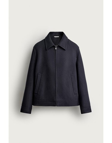 자라 레귤러핏 텍스처 집업 자켓 3286/500/401 NAVY BLUE