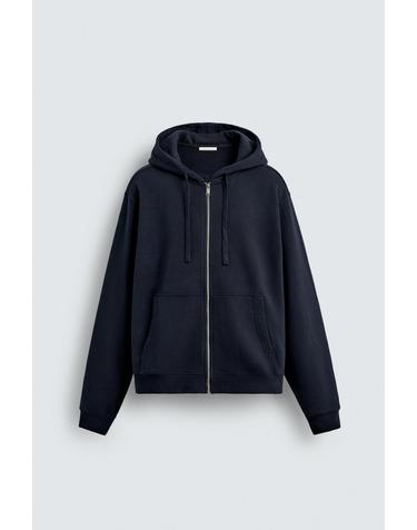 자라 베이직 네이비 테크니컬 후드 집업 4092/360/401 NAVY BLUE