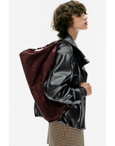 자라 레더 아일렛 집업 토트백 6303/710/700 BROWN