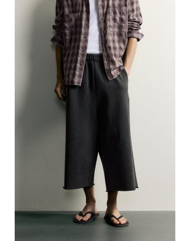 자라 릴렉스핏 크롭 조거 팬츠 1165/330/807 ANTHRACITE GREY