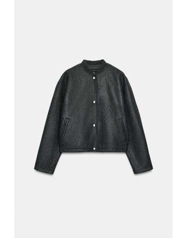 자라 소프트 라운드넥 봄버 자켓 4968/231/802 GREY
