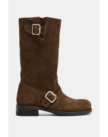 자라 스웨이드 바이커 미들 부츠 1125/710/700 BROWN