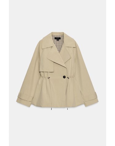 자라 드로스트링 트렌치 자켓 6318/011/075 ECRU / BEIGE