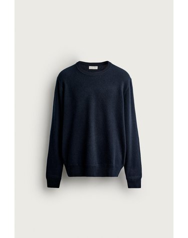 자라 릴렉스핏 울 혼방 니트 스웨터 2893/370/422 DARK NAVY