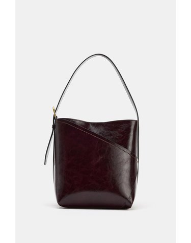 자라 비대칭 포켓 숄더백 6203/711/624 BURGUNDY RED