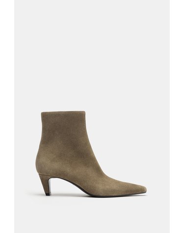 자라 스웨이드 키튼힐 앵클 부츠 1101/810/131 TAUPE GREY