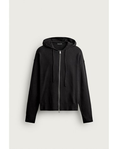 자라 소프트 니트 후드 집업 5755/333/800 BLACK