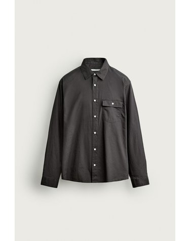 자라 릴렉스핏 플랩 포켓 긴팔 셔츠 6887/304/716 DARK BROWN