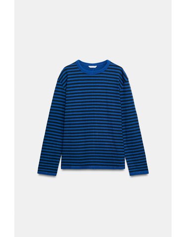 자라 스트라이프 라운드넥 긴팔 티셔츠 4424/639/030 BLUE/BLACK