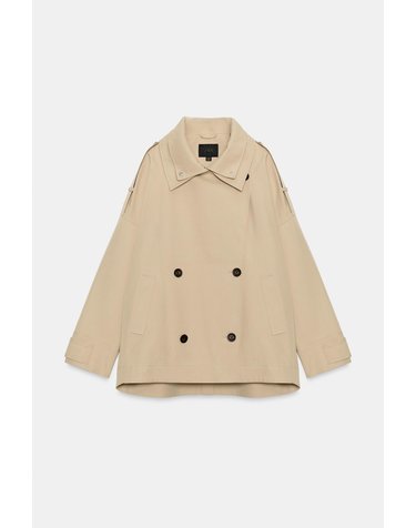 자라 오버사이즈 숏 트렌치코트 5854/704/708 LIGHT TAN