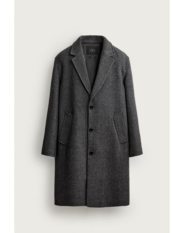 자라 울 혼방 헤링본 싱글 코트 8281/615/922 DARK GREY
