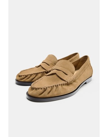 자라 스웨이드 셔링 페니 로퍼 2515/810/107 SAND BROWN