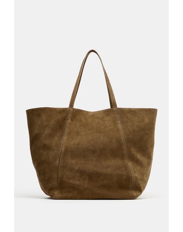 자라 스웨이드 맥시 토트 쇼퍼백 6267/710/525 MOSS GREEN