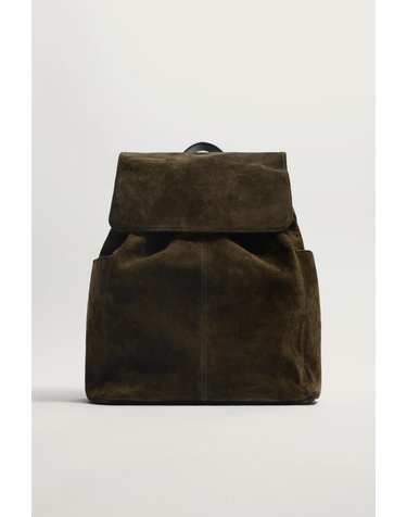 자라 스웨이드 레더 플랩 백팩 3240/820/700 BROWN