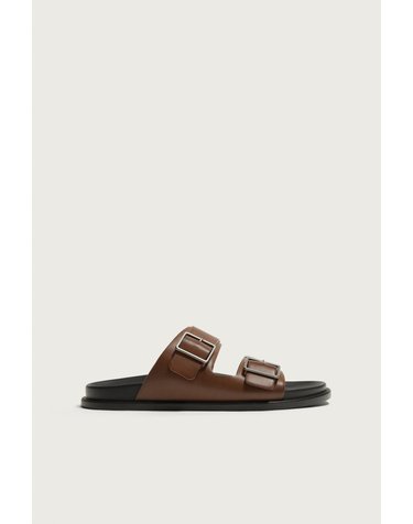 자라 더블 스트랩 슬라이드 샌들 2703/720/700 BROWN