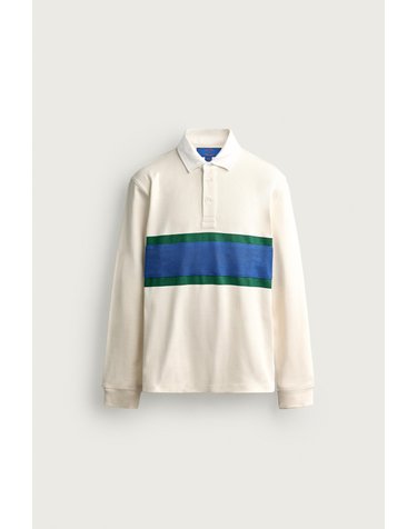 자라 0FR. PARIS X ZARA 스트라이프 긴팔 폴로셔츠 4087/371/052 LIGHT BEIGE