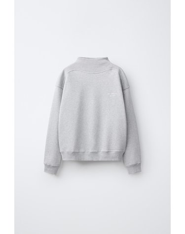 자라 0FR. PARIS X ZARA 하이넥 자수 긴팔 맨투맨 스웨트셔츠 0085/143/803 GREY MARL