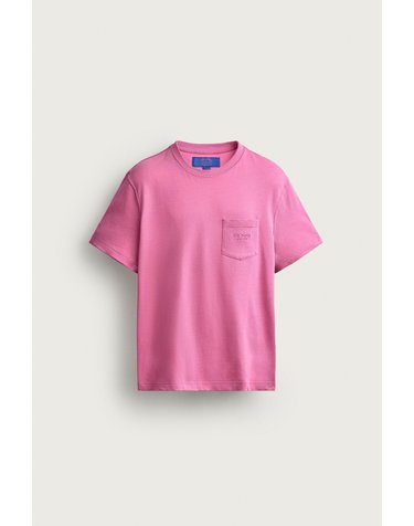 자라 0FR. PARIS X ZARA 레귤러핏 자수 포켓 라운드넥 반팔 티셔츠 0722/346/637 LIGHT PINK