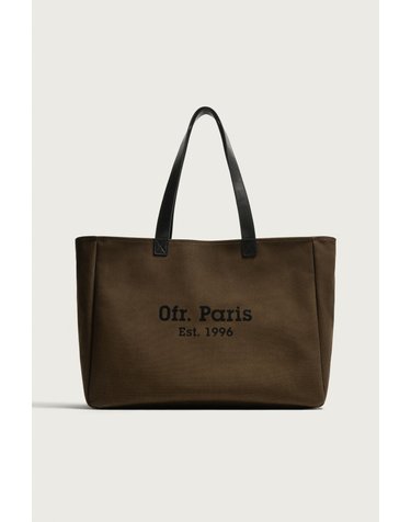 자라 0FR. PARIS X ZARA 레더 스트랩 캔버스 토트백 3314/820/700 BROWN